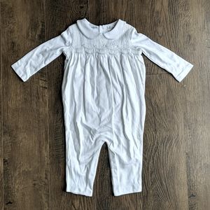 Ralph Lauren Smoked Pima Cotton Onesie - Baby 9M